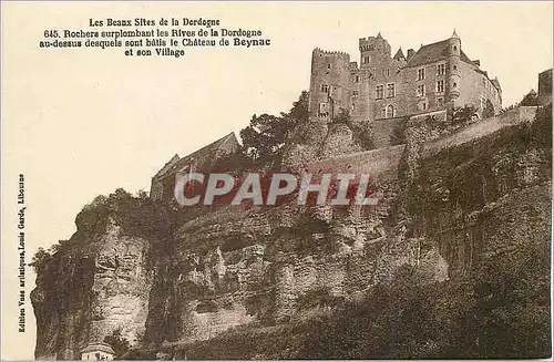 Ansichtskarte AK Le Chateau de Beynac et son Village Les Beaux Sites de la Dordogne Beynac