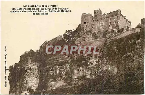 Cartes postales Le Chateau de Beynac et son Village Les Beaux Sites de la Dordogne Beynac