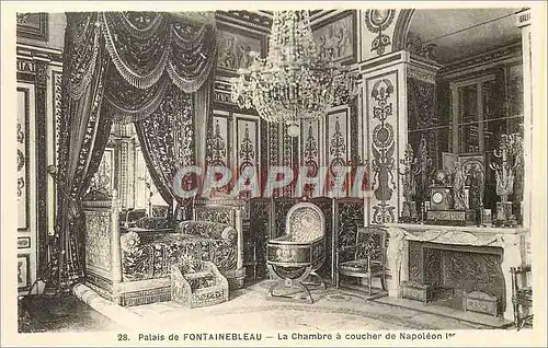 Ansichtskarte AK Palais de Fontainebleau La Chambre de Napoleon 1er
