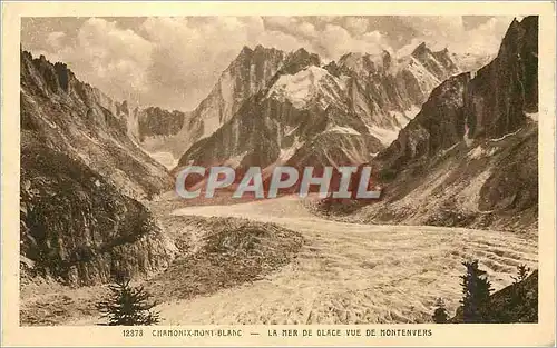 Cartes postales Chamonix Mont Blanc La Mer de Glace vue de Montenvers