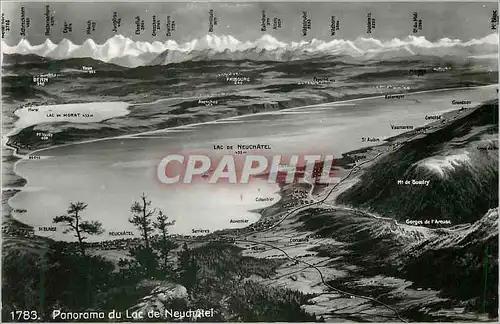 Cartes postales moderne Neuchatel Panorama du Lac