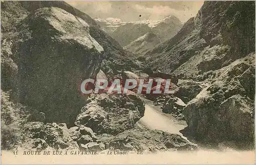 Cartes postales Route de Luz a Gavarnie Le Chaos