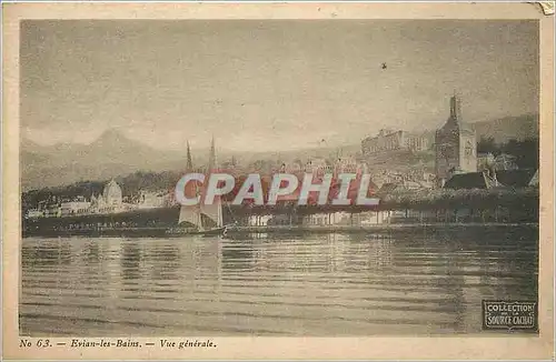 Cartes postales Aix les Bains Vue Generale Bateau Collection Source Cachat