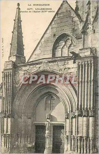 Ansichtskarte AK Lillebonne La Normandie Porche de l'Eglise (XIVe Siecle)