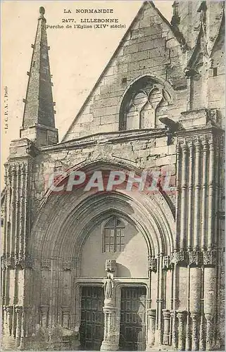 Cartes postales Lillebonne La Normandie Porche de l'Eglise (XIVe Siecle)