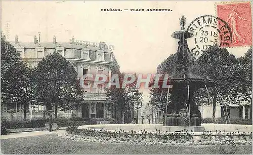 Cartes postales Orleans Place Gambetta