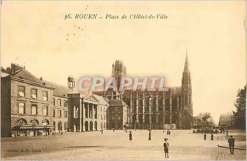 Cartes postales Rouen Place de l'Hotel de Ville