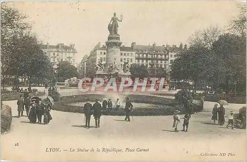 Cartes postales Lyon La Statue de la Republique Place Carnot