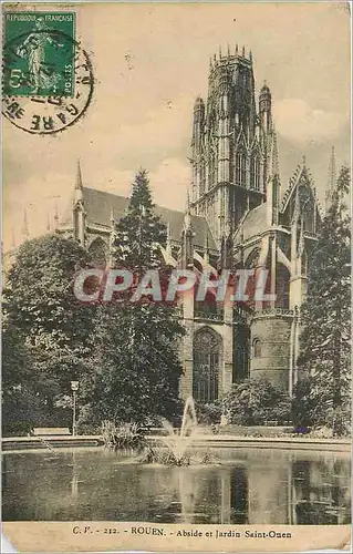 Ansichtskarte AK Rouen Abside et Jardin Saint Ouen