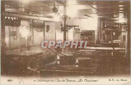 Cartes postales Le Havre Interieur de l'Ile de France Les Cuisines Paquebot
