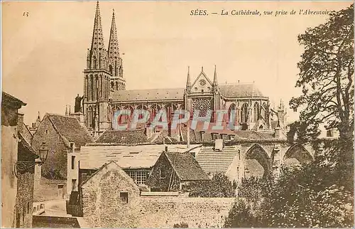 Ansichtskarte AK Sees La Cathedrale vue prise de l'Abreuvoir