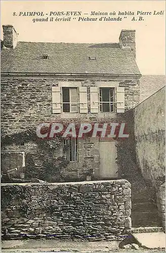 Cartes postales Paimpol Pors Even Maison ou Habita Pierre Loti quand il ecrivit Pecheur d'Islande Islane Iceland