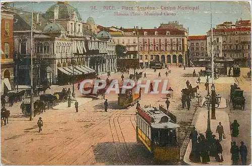 Ansichtskarte AK Nice Place Messena Casino Municipal Tramway