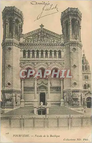 Cartes postales Fourviere Facade de la Basilique