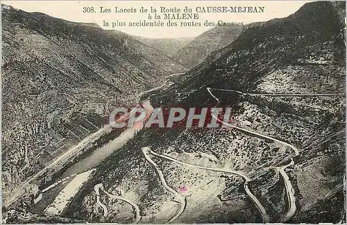 Cartes postales Les Lacets de la Route du Causse Mejean a la Malene
