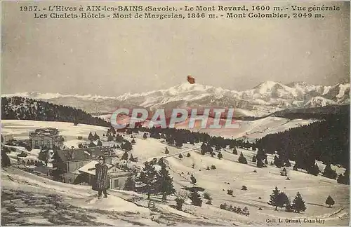 Ansichtskarte AK L'Hiver a Aix les Bains (Savoie) Le Mont Revard 1600 m Vue Generale