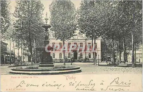 Ansichtskarte AK Vichy Place de l'Hotel de Ville (carte 1900)