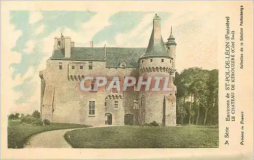 Cartes postales Environs St Pol de Leon (Finistere) Le Chateau de Kerouzere (Cote Sud)