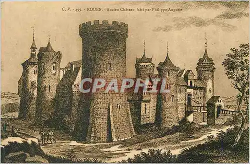 Ansichtskarte AK Rouen Ancien Chateau Bati par Philippe Auguste