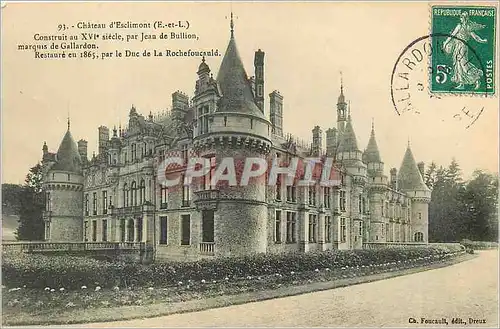 Cartes postales Chateau d'Esclimont (E et L) Construit au XVe Siecle par Jean de Bullion
