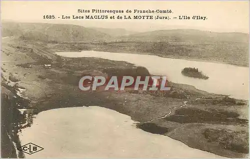Cartes postales Sites Pittoresques de Franche Comte Les Lacs Maclus et de la Motte (Jura) L'Ile d'Ilay