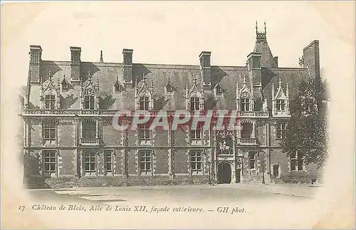 Cartes postales Chateau de Blois Aile de Louis XII Facade Exterieure (carte 1900)