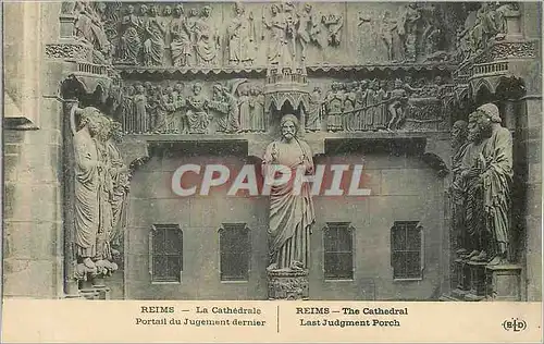 Cartes postales Reims La Cathedrale Portail du Jugement Dernier