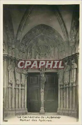Ansichtskarte AK La Cathedrale de Lausanne Portail des Apotres