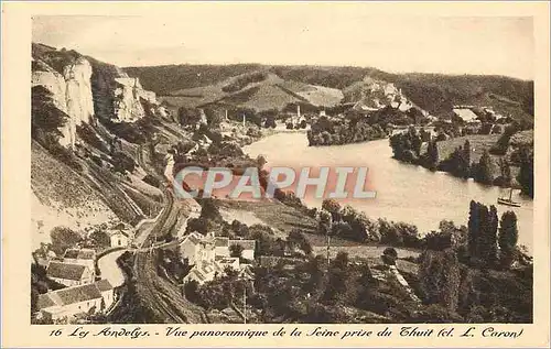 Cartes postales Les Andelys Vue Panoramique de la Seine prise du Thuit