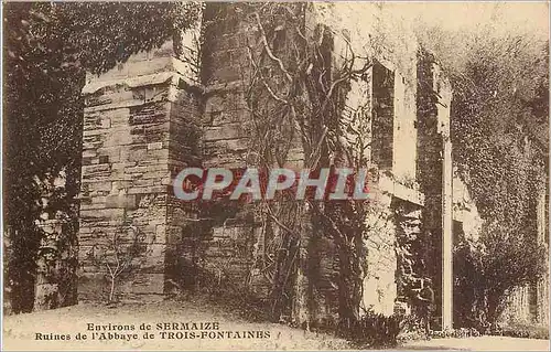 Cartes postales Environs de Sermaize Ruines de l'Abbaye de Trois Fontaines