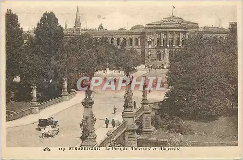 Cartes postales Strasbourg Le Pont de l'Universite et l'Universite