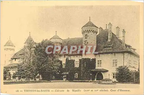 Cartes postales Thonon les Bains Chateau de Ripaille (XIVe et XVe siecles) Cour d'Honneur