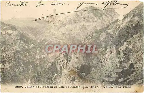 Cartes postales Vallon de Roubion et Tete de Falcon alt 1340 m Vallee de la Tinee