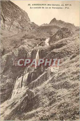 Ansichtskarte AK Abondance (Hte Savoie) alt 927 m La Cascade du Lac de Tavaneuse