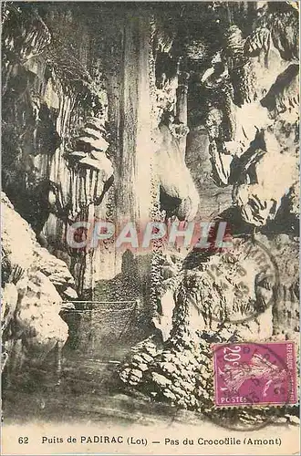 Cartes postales Puits de Padirac (Lot) Pas du Crocodile (Amont)