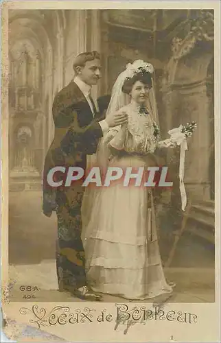 Cartes postales Voeux de Bonheur Mariage