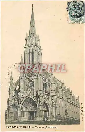 Cartes postales Environs de Rouen Eglise de Bonsecours