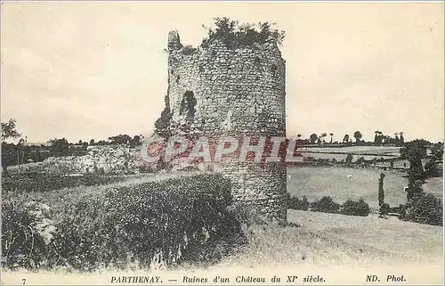 Ansichtskarte AK Parthenay Ruines d'un Chateau du XIe Siecle