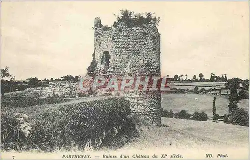 Cartes postales Parthenay Ruines d'un Chateau du XIe Siecle