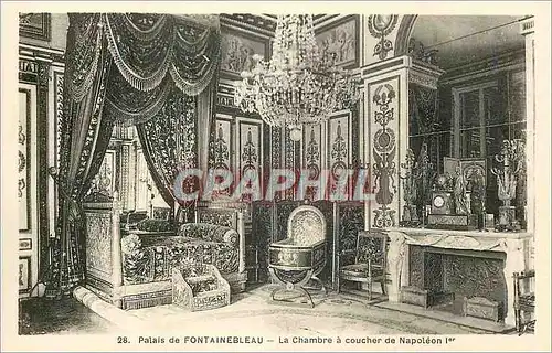 Ansichtskarte AK Palais de Fontainebleau La Chambre a Coucher de Napoleon 1er