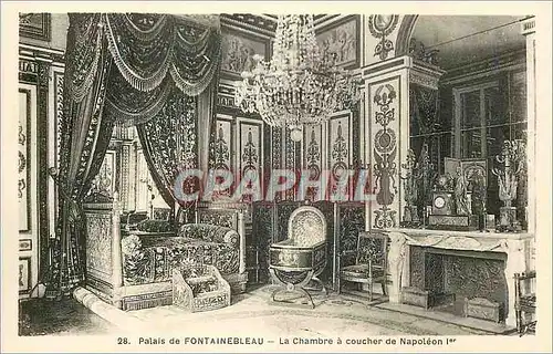 Cartes postales Palais de Fontainebleau La Chambre a Coucher de Napoleon 1er