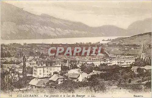 Cartes postales Aix les Bains Vue Generale et le Lac du Bourget