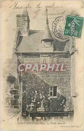 Cartes postales Mont Saint Michel Vieille Maison