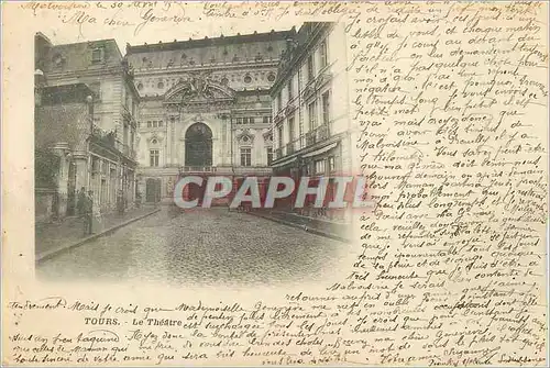 Cartes postales Tours Le Theatre (carte 1900)