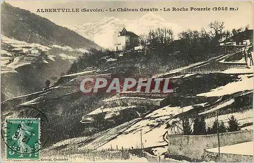 Cartes postales Albertville (Savoie) Le Chateau Gravin La Roche Pourrie (2045 m)