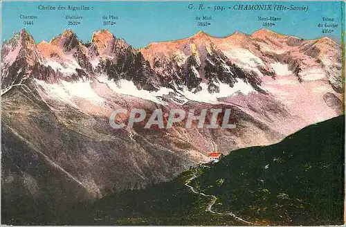 Cartes postales Chamonix (Hte Savoie) Charmoz Blaitiere du Plan du Midi Mont Blanc