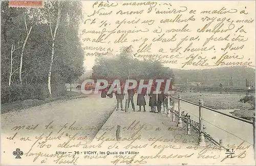 Cartes postales Vichy Allier Les Quais de l'Allier Enfants (carte 1900)
