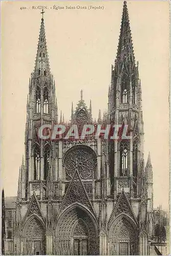 Cartes postales Rouen Eglise Saint Ouen (Facade)