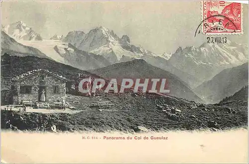 Cartes postales Panorama de la Col de Gueulaz (animee)