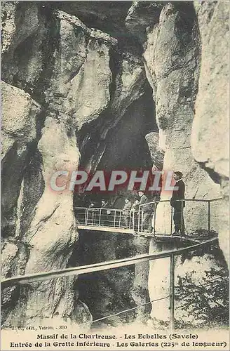 Cartes postales Massif de la Chartreuse Les Echelles (Savoie) Entree de la Grotte Inferieure